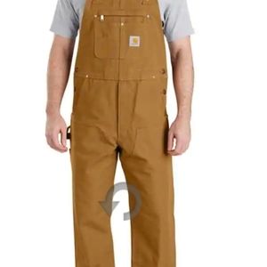 Carhartt duck bib overalls with kneepads